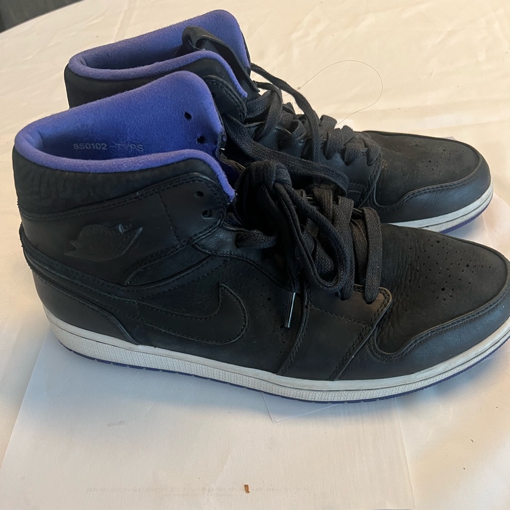 Nike Air Jordan Black and Purple Men's Shoes